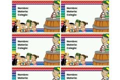 White Cream And Red Cute Illustrative Name Label Document A4 Portrait - 1