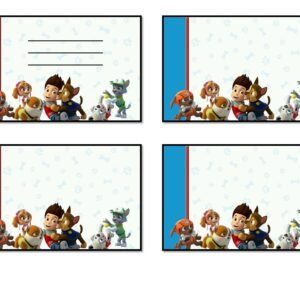 Etiquetas Escolares de Paw Patrol