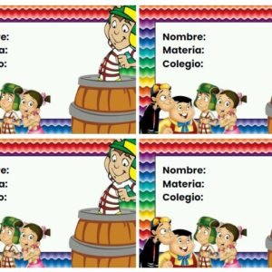 Etiquetas Escolares de El Chavo del 8